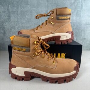 Caterpillar Mens Invader Hi ST Honey Reset Steel Toe Work Boots Size 10.5 New
